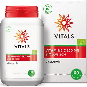 Vitals Vitamine c 250 mg biologisch 60 capsules