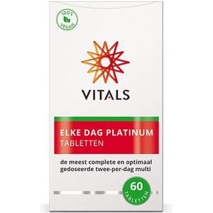 Vitals - Elke Dag Platinum - 60 Tabletten - Multivitamine - de meest complete en optimaal gedoseerde twee-per-dag multi