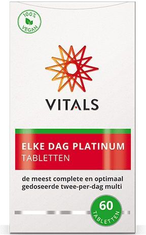 Vitals - Elke Dag Platinum - 60 Tabletten - Multivitamine - de meest complete en optimaal gedoseerde twee-per-dag multi