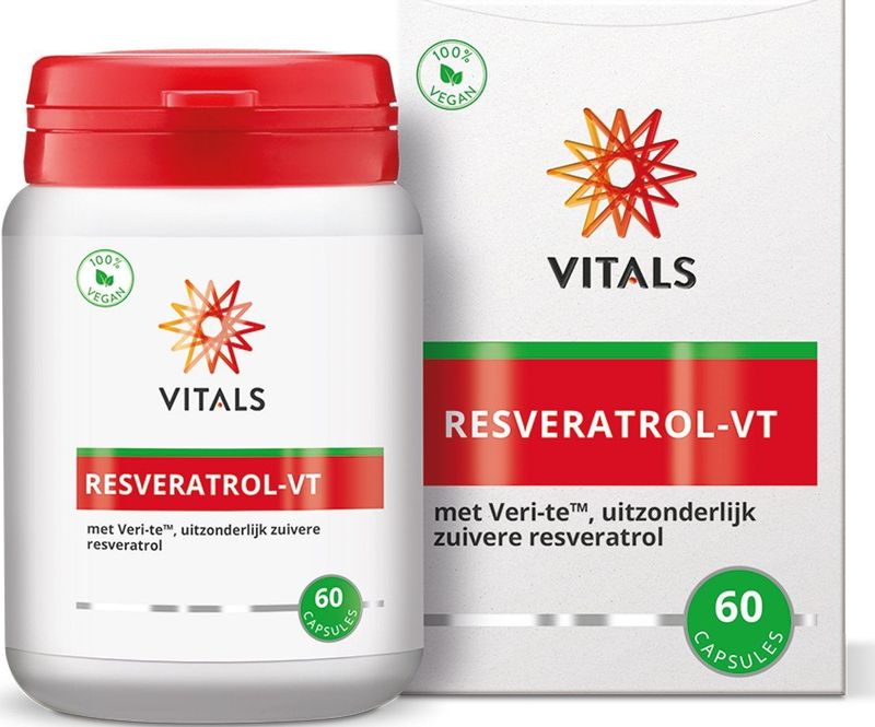 Vitals - Resveratrol-VT - 60 capsules - Met Veri-te™, uitzonderlijk zuivere resveratrol
