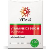 Vitals - Vitamine D3 - 3000IE - 100 Softgels - de meest effectieve vorm van vitamine D