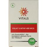 Vitals - Folaat 5-MTHF - 400 mcg - 100 capsules - met Quatrefolic®, de biologisch actieve vorm van foliumzuur