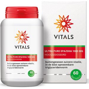 Vitals - Ultra Pure EPA/DHA 1000 mg - buitengewoon zuivere visolie, in de best opneembare triglyceridenvorm