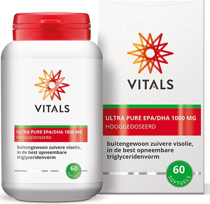 Vitals - Ultra Pure EPA/DHA 1000 mg - buitengewoon zuivere visolie, in de best opneembare triglyceridenvorm