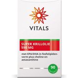 Vitals - Super Krillolie 590 mg - Met EPA/DHA in fosfolipidenvorm plus choline en astaxanthine