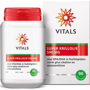 Vitals - Super Krillolie 590 mg - Met EPA/DHA in fosfolipidenvorm plus choline en astaxanthine