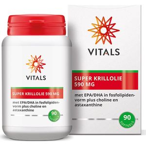 Vitals - Super Krillolie 590 mg - Met EPA/DHA in fosfolipidenvorm plus choline en astaxanthine