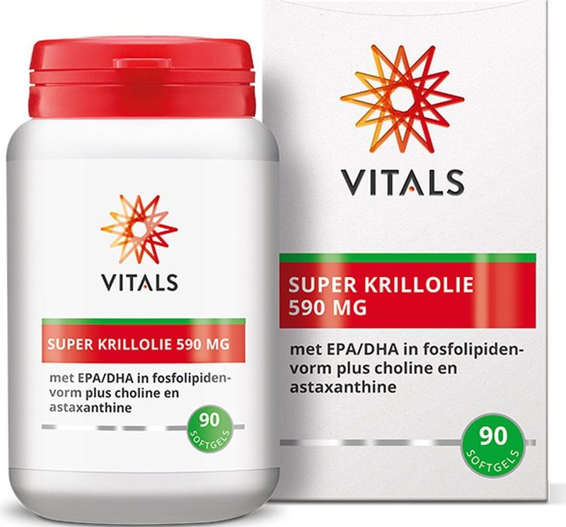 Vitals - Super Krillolie 590 mg - Met EPA/DHA in fosfolipidenvorm plus choline en astaxanthine