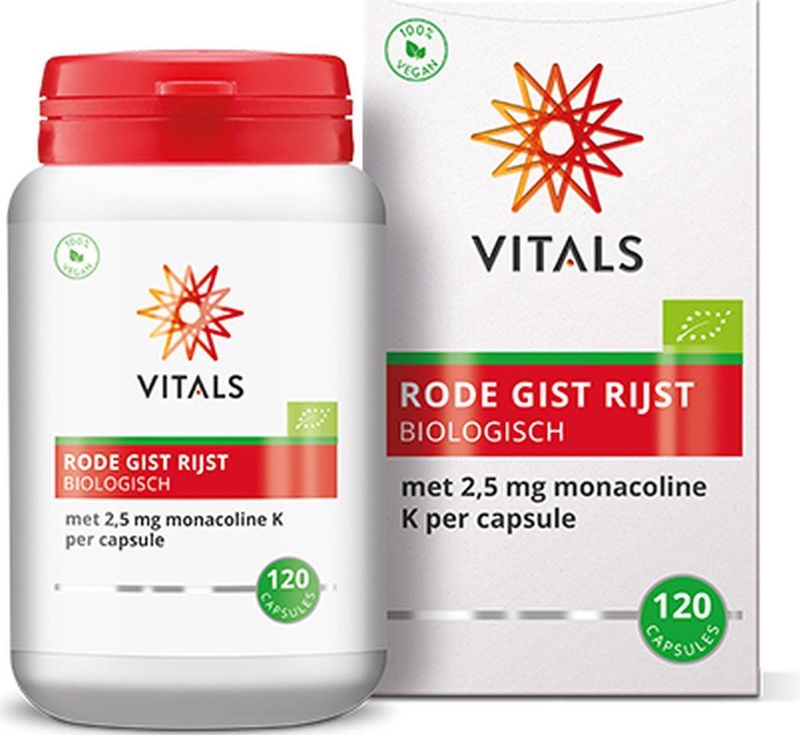 Vitals - Rode Gist Rijst - Bio - 120 capsules