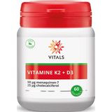 Vitals Vitamine K2 + D3 60 softgels - Een ideaal duo met een sterke synergetische werking