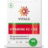 Vitals Vitamine K2 + D3 60 softgels - Een ideaal duo met een sterke synergetische werking