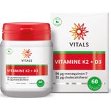 Vitals Vitamine K2 + D3 60 softgels - Een ideaal duo met een sterke synergetische werking