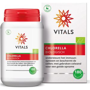 Vitals - Chlorella Biologisch - Antioxidanten - Groen - 500 mg per Tablet