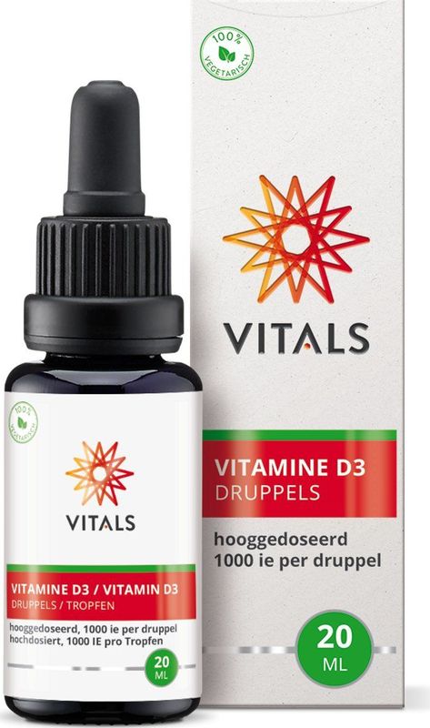 Vitals - Vitamine D3 - Druppels - 25 µg per Druppel