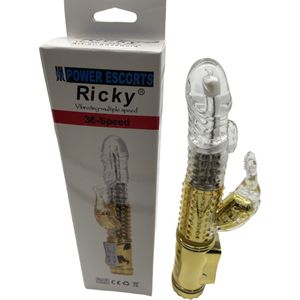 Power Escorts Ricky G Spot Vibrator - Tarzan Vibrator - Rabbit - Goud