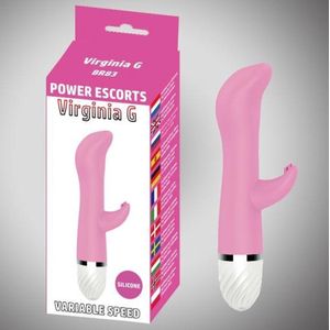 Vibrators Voor Vrouwen – Tarzan Vibrator – Clitoris En G-spot Stimulator – Duo-Vibrator - Power Escorts - Virginia G - G Spot Vibrator - 16,5 cm - 10-Speed - BR83 - Roze - gave Cadeaubox