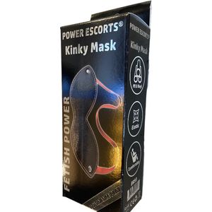 Power Escorts - Fetish Power - Kinky Mask - Fetish Masker - BR93 - Zwart / Rood - gave Cadeaubox
