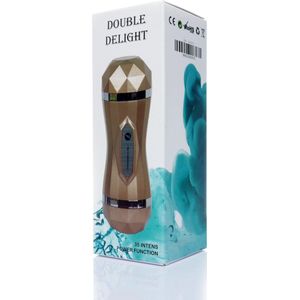 Bossoftoys - Double delight - 26-00075 - Masturbator vagina - 35 function - usb rechargeable - 28 cm - 2 motors
