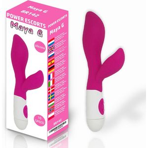 Power Escorts - Bestseller - Maya G - G spot & Klitoris Vibrator - 20 cm - Roze - 10 Function - BR142 - gave Cadeaubox  - speeltje voor vrouwen - ideaal om te geven of te ontvangen