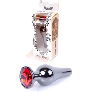 Bossoftoys - Buttplug - Donker zilver - anaal - Rood - 64-00055 - gave cadeaubox