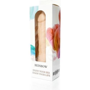 Bossoftoys - Rainbow - 12 Functies Realistische vibrator - Cyber leather - Extra speciaal flexibel materiaal - Beige - 18,5 cm - 44-00004