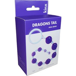 ABS – Dragon tail Anal beads – Purple – flexibele anal beads - ca.20 cm  stoere cadeaubox – 5-00243