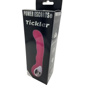 Power Escorts Tickler Roze Silicone G Spot En Clit Vibrator - BR214