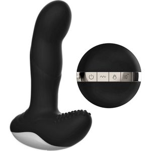 Power Escorts - Anaal Vibrator - Silicone Anal & Prostate Massager - handige afstandbediening - USB oplaadbaar - Anal - 7 Function - Pulsator - Heating - Trendy zwart - gave Cadeaubox- bo-63-00040