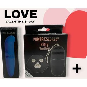 Power Escorts - Kitty quicky - remote control eitje - op afstand bestuurbaar - Nu met gratis Mini G-spot vibrator t.w.v. €12,99 - 12cm - past in iedere handtas - Couple deal!!!!