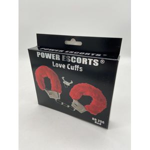 Power Escorts Love Cuffs Rode Gevoerde Handboeien In Mooie Verpakking - BR206