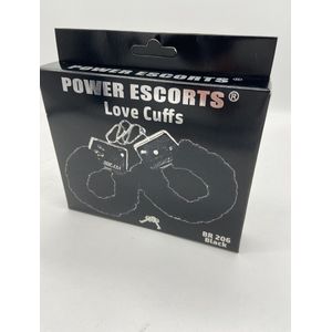 Power Escorts Love Cuffs Zwarte Gevoerede Handboein Met Gave Box
