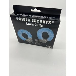 Power Escorts Love Cuffs Blauw Gevoerde Handboeien Met Sleutel en Gave Box - BR206