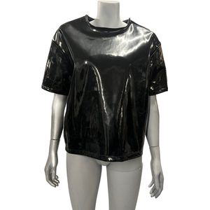 Fashion World - Zwarte Shirt Met Rits Aan De Zijkant - Maat XL