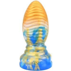 XXLTOYS Dragon Egg Dildo - Multi Colour Dildo Gold / Blue / White Dildo - Lengte 16,5 CM