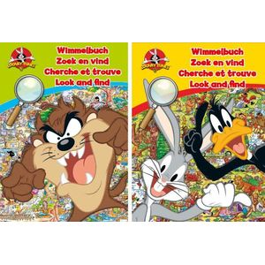 Looney Tunes - Zoek en Vind Kartonboek - Interactief - Kleurrijke Illustraties