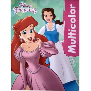 Multicolor - Disney Princess Roze - Kleurboek - 32 Pagina's - 17 Kleurplaten en 17 Voorbeelden - Voor Kinderen - Knutselen - Creatief - Uitermate Geschikt voor Kleurpotloden en Wasco
