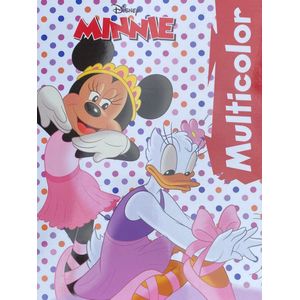 Multicolor - Disney Minnie - Kleurboek over Minnie Mouse - 32 Pagina's - 17 Kleurplaten en 17 Voorbeelden - Voor Kinderen - Knutselen - Creatief - Uitermate Geschikt voor Kleurpotloden en Wasco