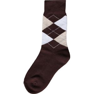 Excellent - Ruitersok - Bruin/Beige/Wit - Katoen/Polyamide/Elastiek