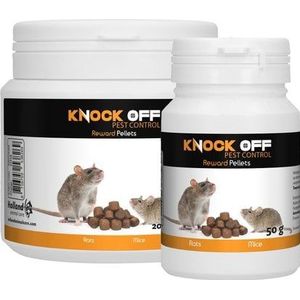 Knock Off Reward Pellets Voor Muizen & Ratten 200 Gram Bruin