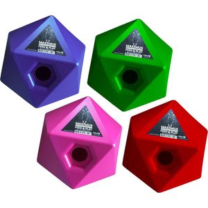 Maximus Feed & play - ø 23,5 cm - Paarden speelgoed - Paardenbal - Geschikt voor traktaties - Kubus - Rood