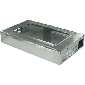 HPC Muizenval Catch-A-Mouse met kijkdeksel - Diervriendelijke muizenval - 2 ingangen - Bevestigingsmogelijkheden - 26.5x16x5 cm - Zilver