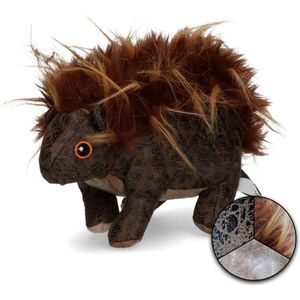 Elegant Stinkdier- honden speelgoed - hondenknuffel met piep - 28 x 11 x 18 cm - Donkerbruin