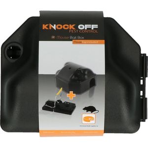 Knock Off Voerdoos Muis incl. muizenklem + sleutel Zwart One Size