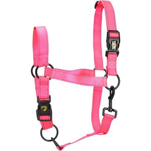 Excellent Horse - L - Premium Essential Halster - Reflecterend Halster voor paard - Geschikt voor paarden - Roze