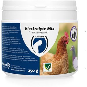 Excellent Electrolyten Mix voor kleinvee - Aanvullend dierenvoer voor pluimvee - Ondersteunt de spijsvertering - 250 Gram