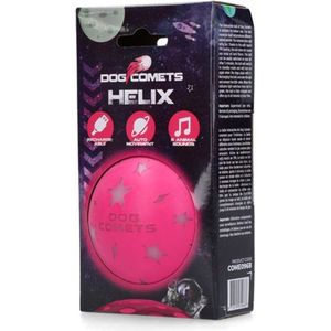 Dog Comets Ball Helix Ø 7 cm - Zelfbewegende hondenbal met geluid - Oplaadbare Hondenspeeltjes – Roze