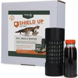 Shield Up Stay Away Rat, Muis & Marter Set – 100% Natuurlijk – Effectieve ongediertebestrijding – Effectieve werking van 2 maanden – 20 cm Koker – 250 ml