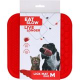 Eat Slow Live Longer Lick Mat Duo M Red