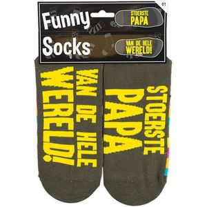 Funny Socks grappige sokken - Stoerste Papa - One-size