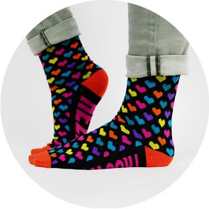 Paper Dreams - Funny Socks - Zwart - Polyester/Katoen